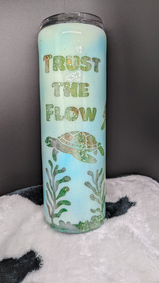 30 oz trust the flow turtle