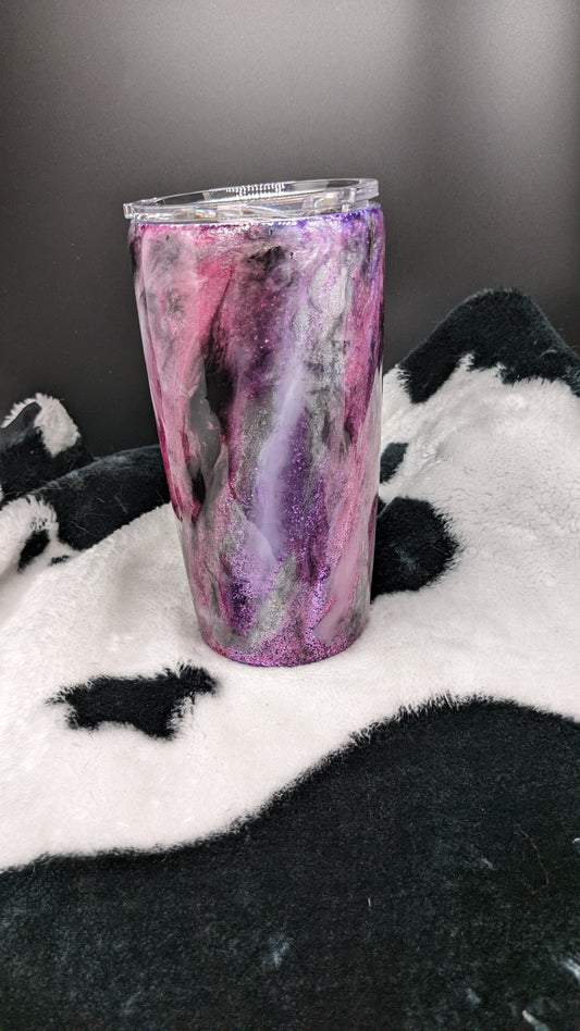 20 oz pink and purple milky way swirl