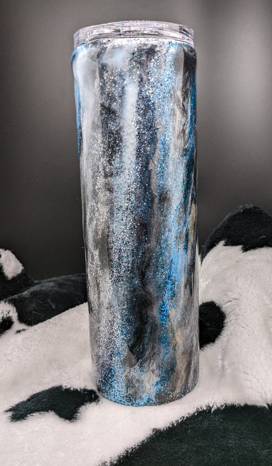 30 oz blue Milky Way Swirl Tumbler