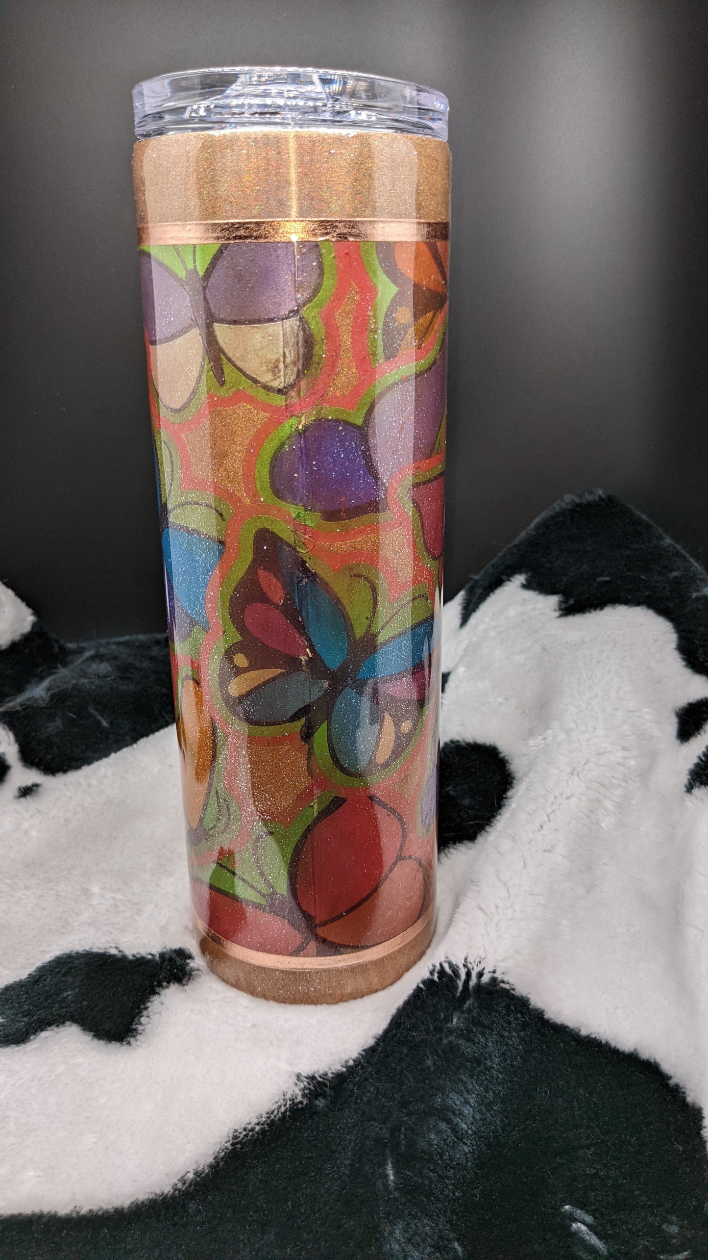 30 oz of butterfly burst Tumbler
