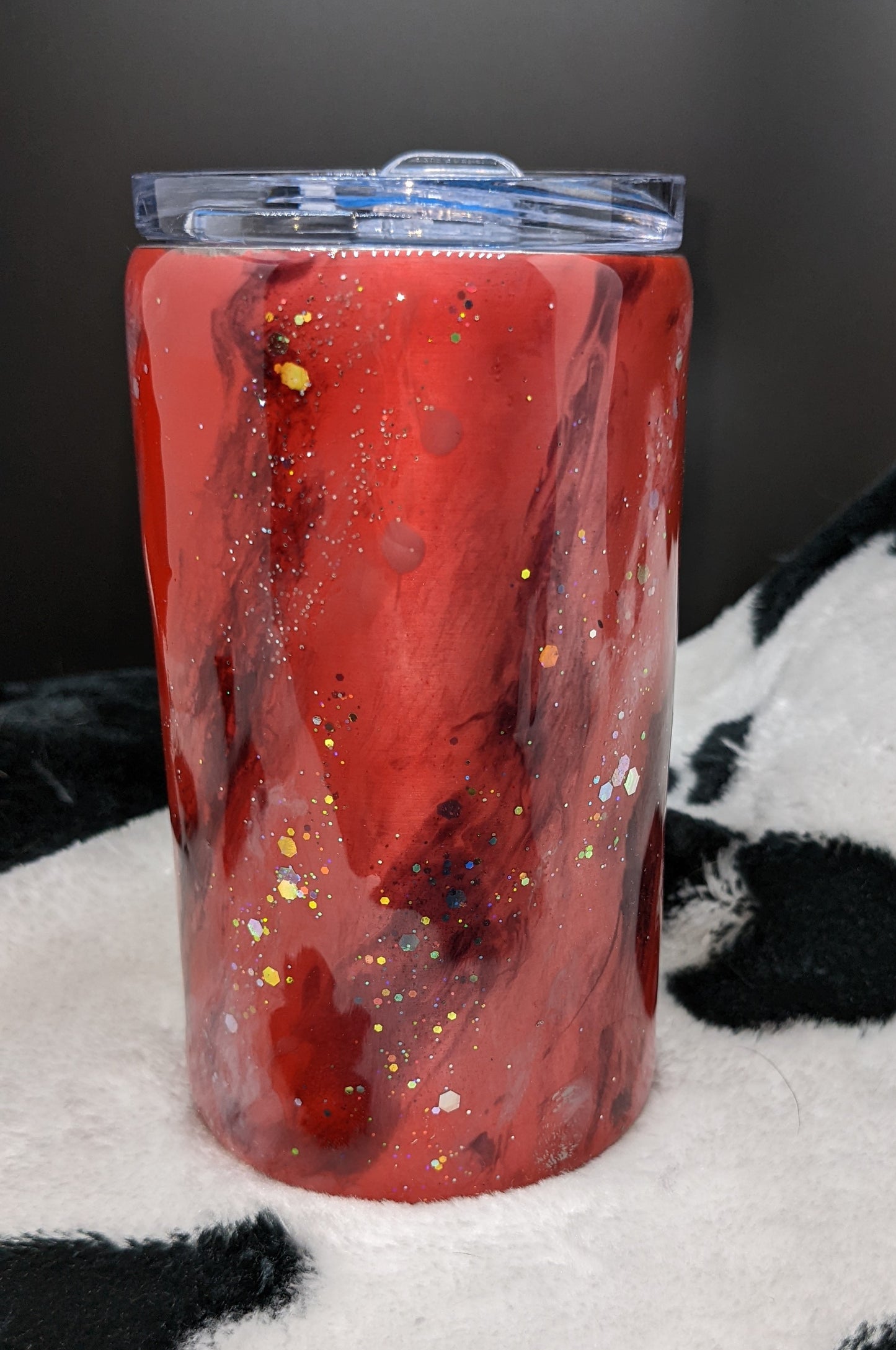 12 oz red Milky Way swirl Tumbler