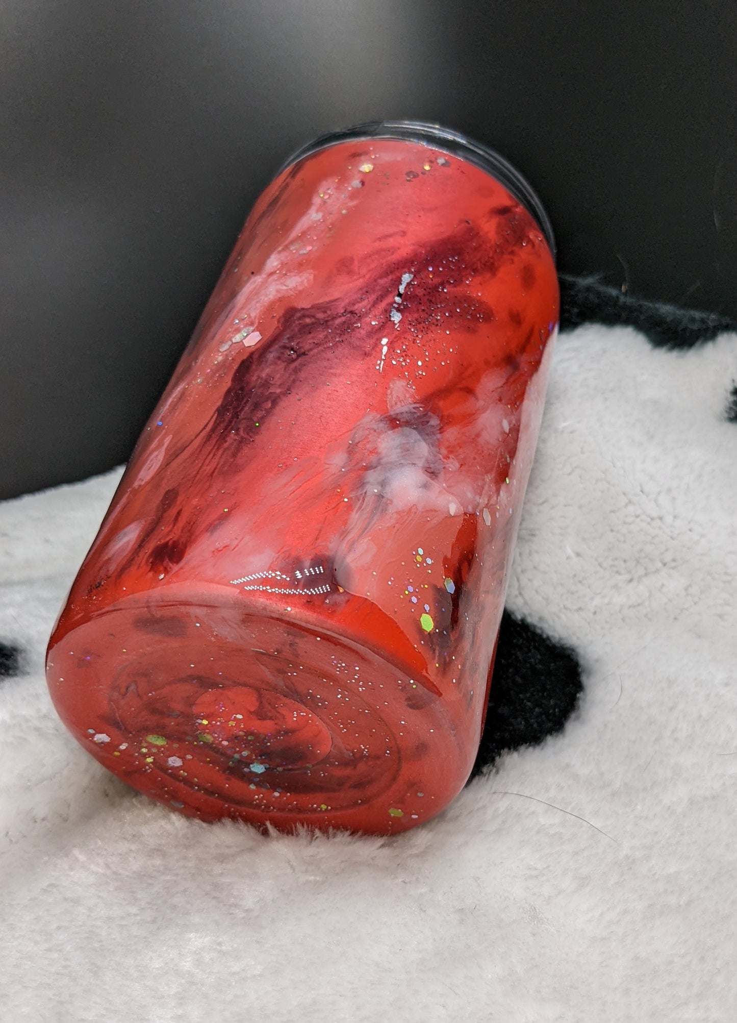 12 oz red Milky Way swirl Tumbler