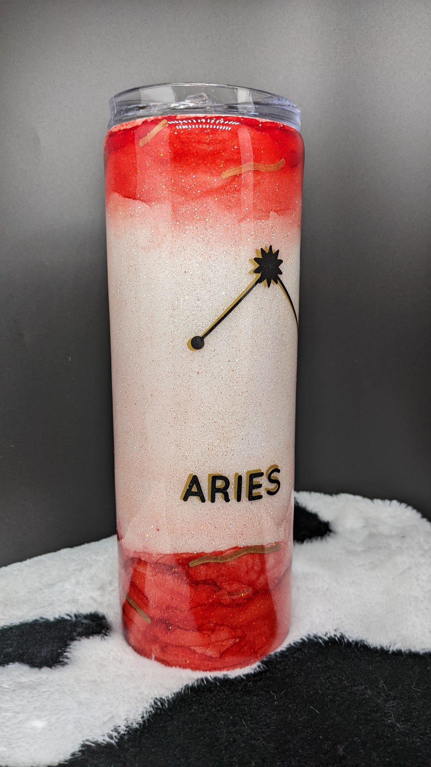 20 oz skinny Aries Zodiac epoxy tumbler